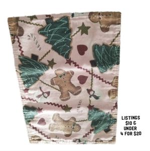 Gingerbread Man Placemat Cotton Festive Holiday Christmas Tree Decor Tablescape